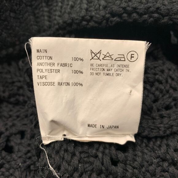 KOLOR Size L Black Cotton Mixed Fabrics V-Neck Casual Top - Picture 7 of 7